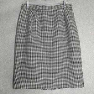 Vintage Norton McNaughton Houndstooth Skirt Womens S 16 Black & White‎ Career